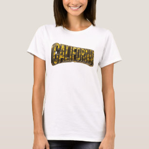 Fresh Orange CALIFORNIA Artistic Motif T-Shirt