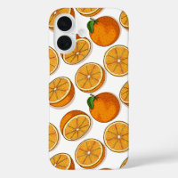 Fresh Orange Fruit Citrus Seamless Pattern