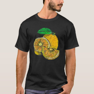 Fresh Orange Fruit Illustration T-Shirt