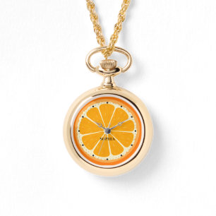 Fresh Orange Fruit Juicy Lemon Juice Illustration Watch