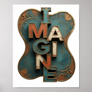 Fresh Orange IMAGINE Artistic Motif Poster