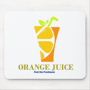 Fresh Orange Juice Aesthetic Mouse Pad 