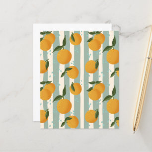  Fresh Oranges and Stripes Scrapbook/Collage Paper