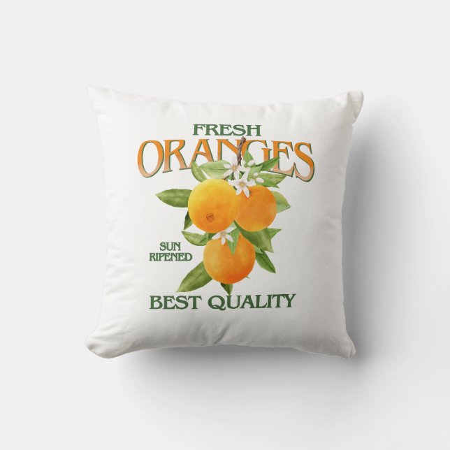 Fresh Oranges - Best Quality Cushion (Front)