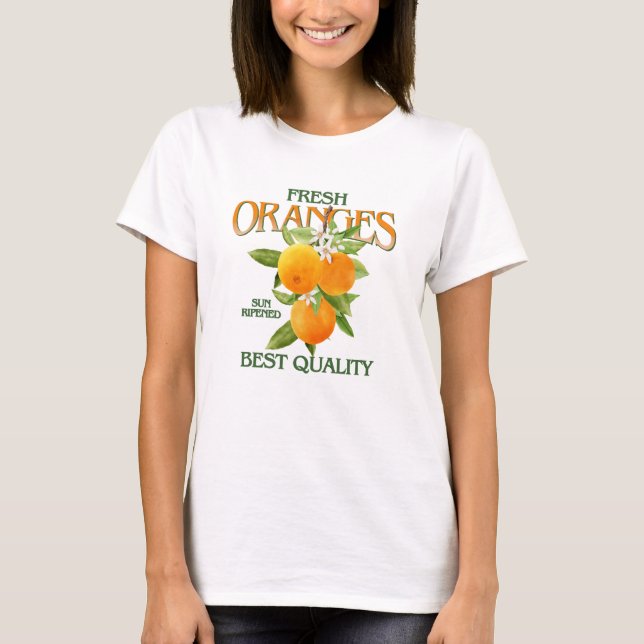 Fresh Oranges - Best Quality T-Shirt (Front)