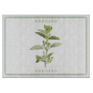 FRESH OREGANO 15x11 Glass Cutting Board