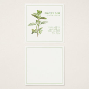 FRESH OREGANO 2.5 Square Business Card