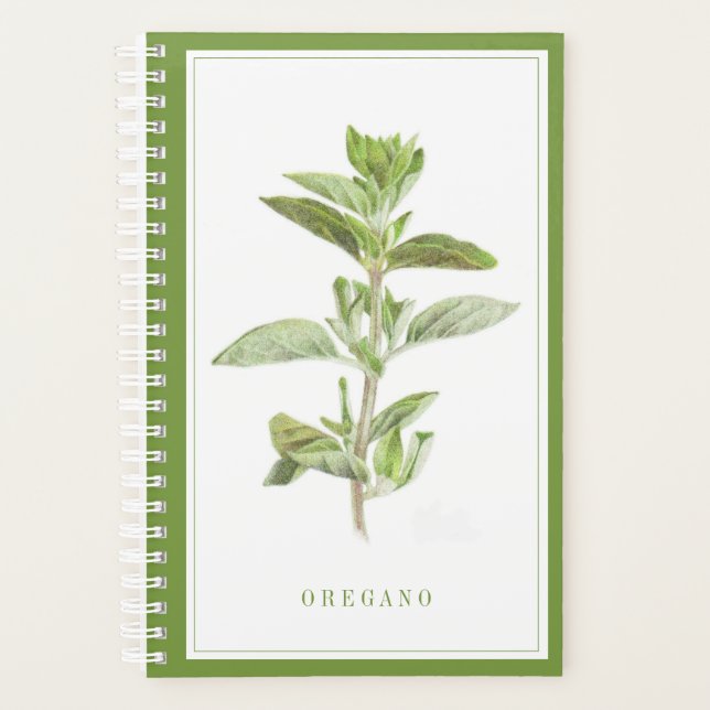 FRESH OREGANO 5.5x8.5 Planner / Green (Front)