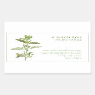 FRESH OREGANO Biz ID Rectangle Stickers