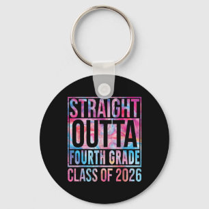 Fresh Out Of Fourth Grade Graduate Boys Kids Key Ring