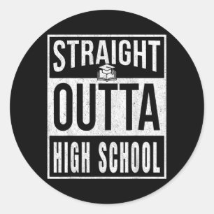 Fresh Out Of High School Cl Of 2026 Funny Classic Round Sticker