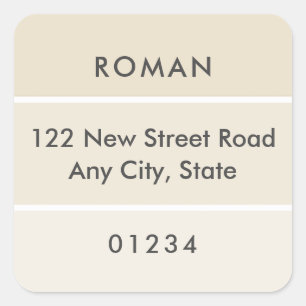 Fresh Paint Beige Paint Chip Address Label