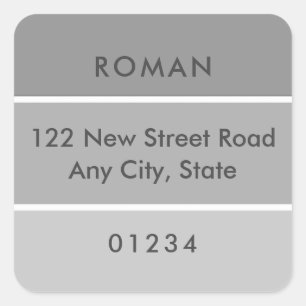Fresh Paint Grey Paint Chip Address Label