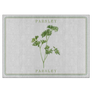 FRESH PARSLEY 15x11 Glass Cutting Board