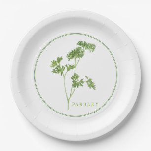 FRESH PARSLEY 9" Round Paper Plates