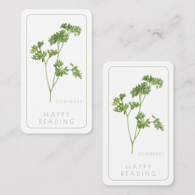 FRESH PARSLEY Bookmark - 3.5x2 Card + Text  (Front/Back)