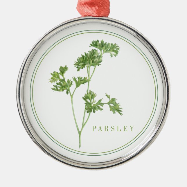 FRESH PARSLEY Premium Round Ornament (Front)