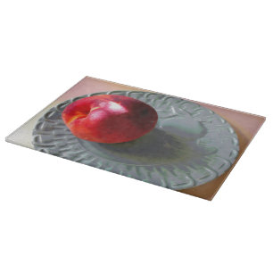 Fresh Peach in sunlight Cutting Board