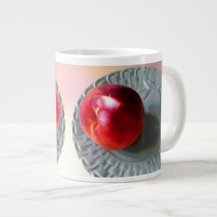 Fresh Peach in sunlight Large Coffee Mug