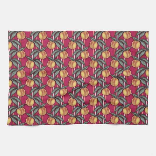Fresh Peaches Tea Towel (Horizontal)