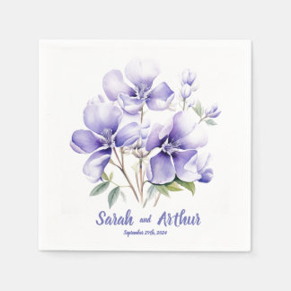 Fresh Periwinkles 2: Personalized Wedding Napkins