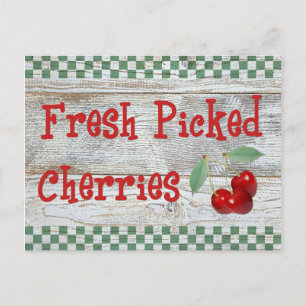 Fresh Picked Cherries Recipe Card