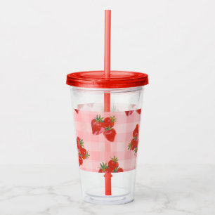 Fresh Picked Tumbler  Strawberry Fruit Acrylic Cup