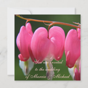 Fresh Pink Bleeding Heart Invitation