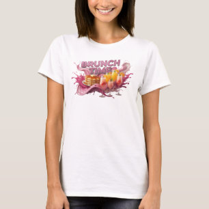 Fresh Pink BRUNCH TIME Shirt Design