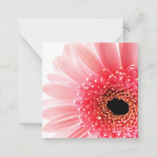 Fresh Pink Gerbera Daisy Photograph Card (Front)
