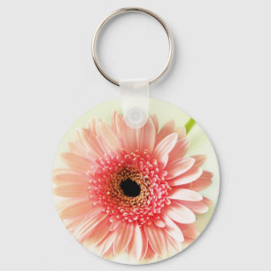 Fresh Pink Gerbera Daisy Photograph Key Ring