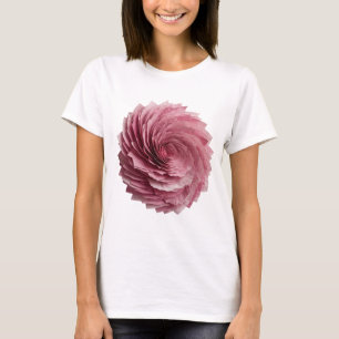 Fresh Pink PAPER FLOWER Slogan Design T-Shirt