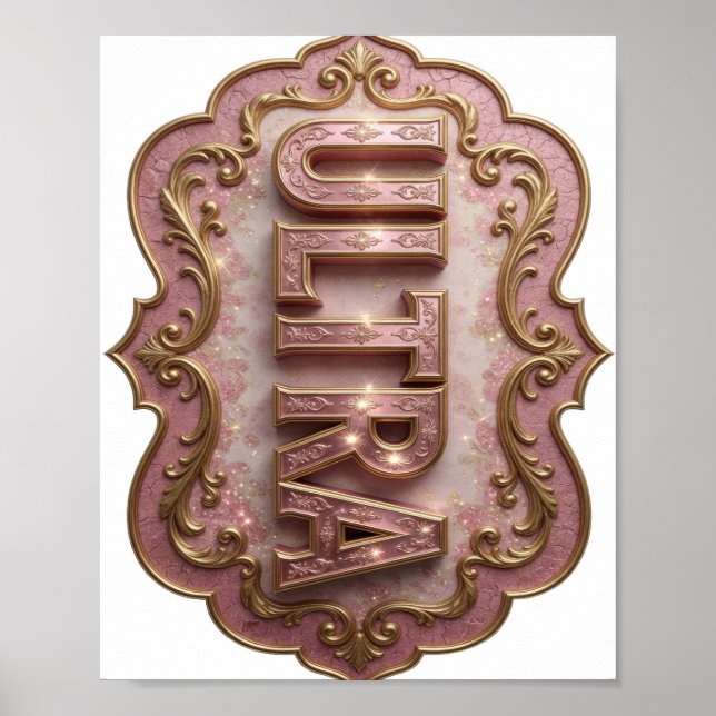 Fresh Pink ULTRA Quote Design Poster (Front)