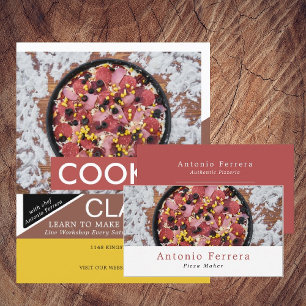 Fresh Pizza, Chef, Cooking Business Card