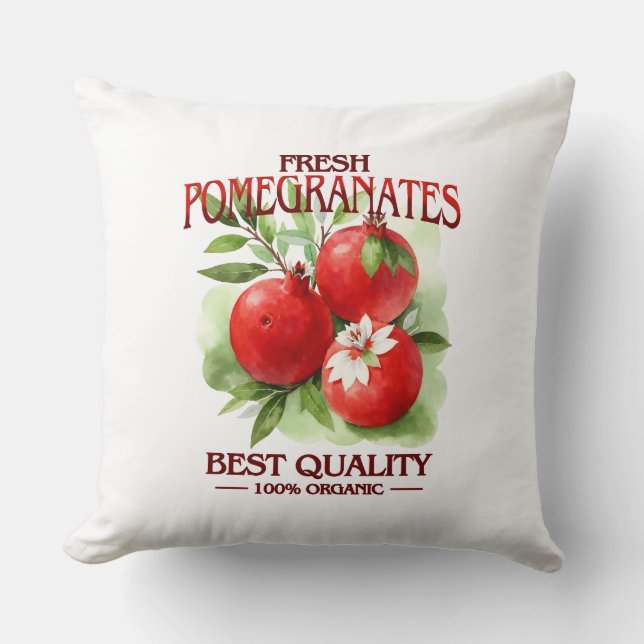 Fresh Pomegranates - Best Quality Cushion (Front)