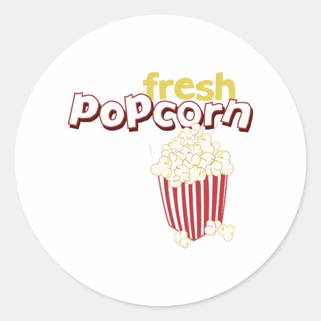 Fresh Popcorn Classic Round Sticker (Front)