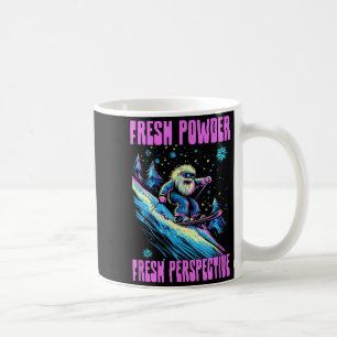 Fresh powder fresh perspective coffee mug