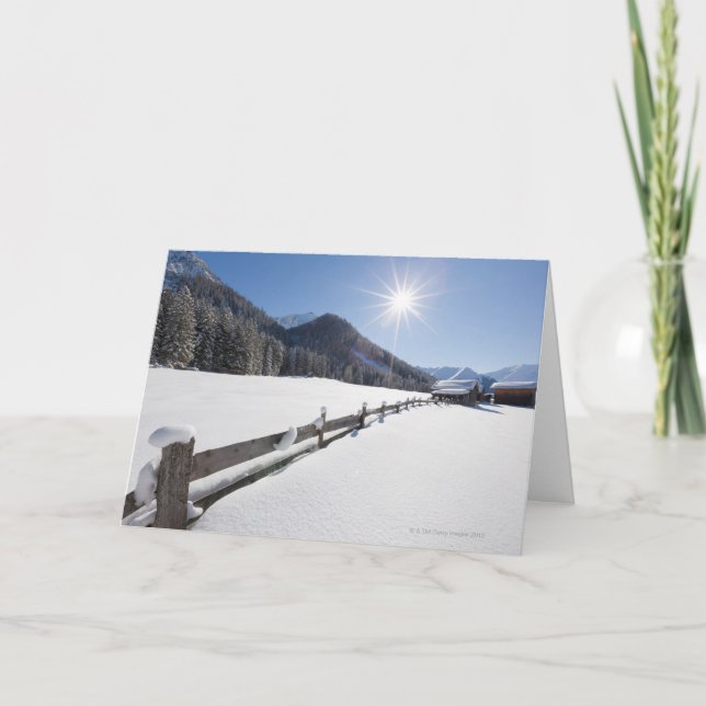 fresh prepared cross-country ski run in a card (Front)