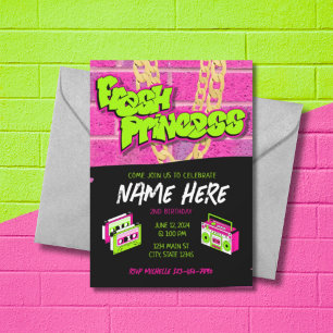 Fresh Princess 90s Themed Birthday Invitation