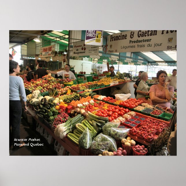 Fresh Produce - Atwater Market Montreal Quebec Poster (Front)