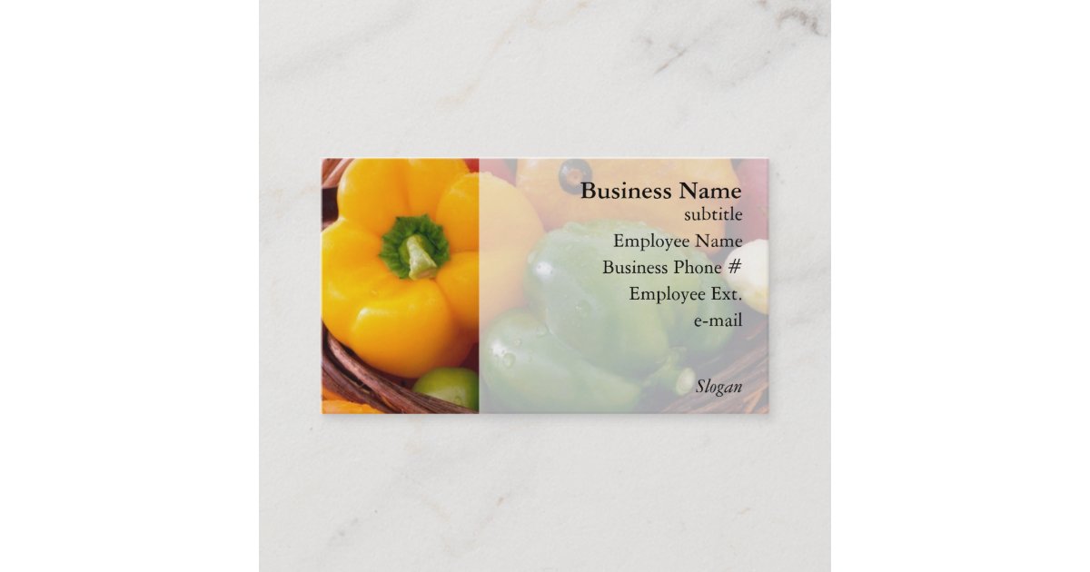 Fresh Produce Business Cards Zazzle