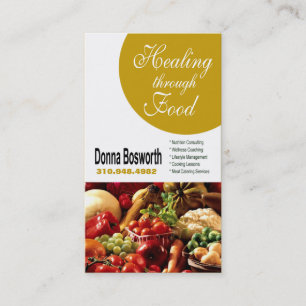 Fresh Produce Nutritionist Food Coach, Weight Loss Business Card