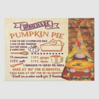 Fresh Pumpkin Pie Gnome Decoupage Tissue Paper