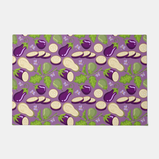 Fresh Purple Eggplan Doormat (Front)