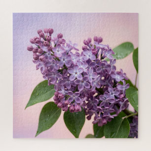 Fresh Purple Lilac Blossoms Spring Floral Jigsaw Puzzle