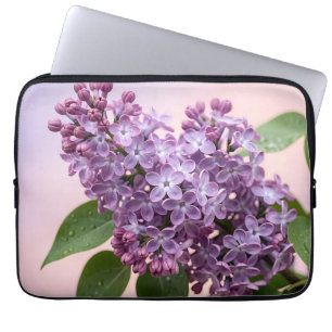 Fresh Purple Lilac Blossoms Spring Floral Laptop Sleeve