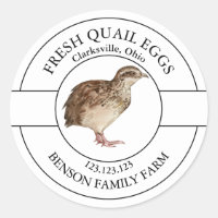 Fresh Quail Eggs Label
