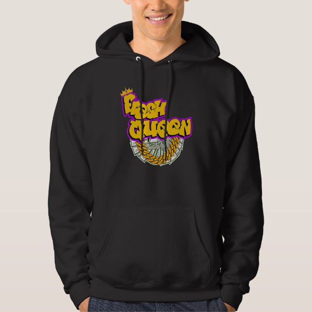 Fresh Queen Melanin Mum Boss Women Black Business  Hoodie (Front)