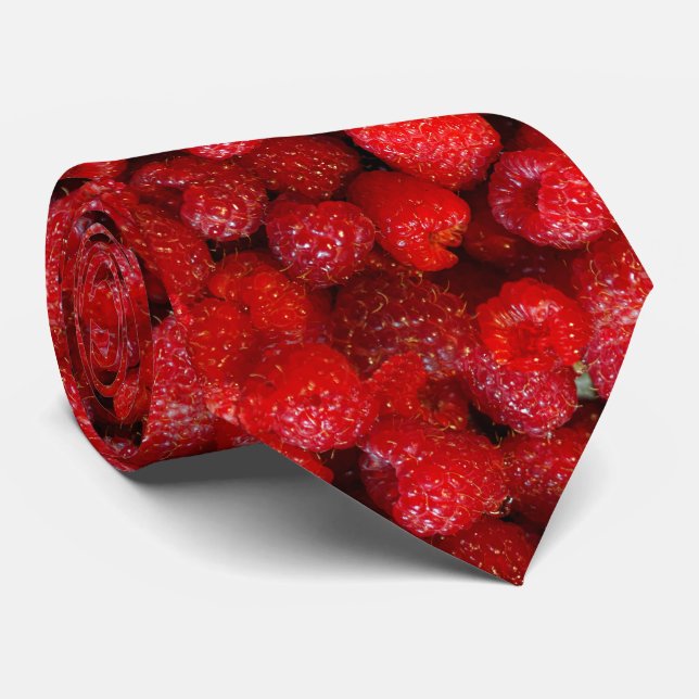 Fresh Raspberries Tie (Rolled)