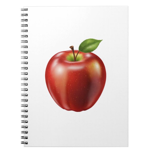 Fresh red apple notebook (Front)
